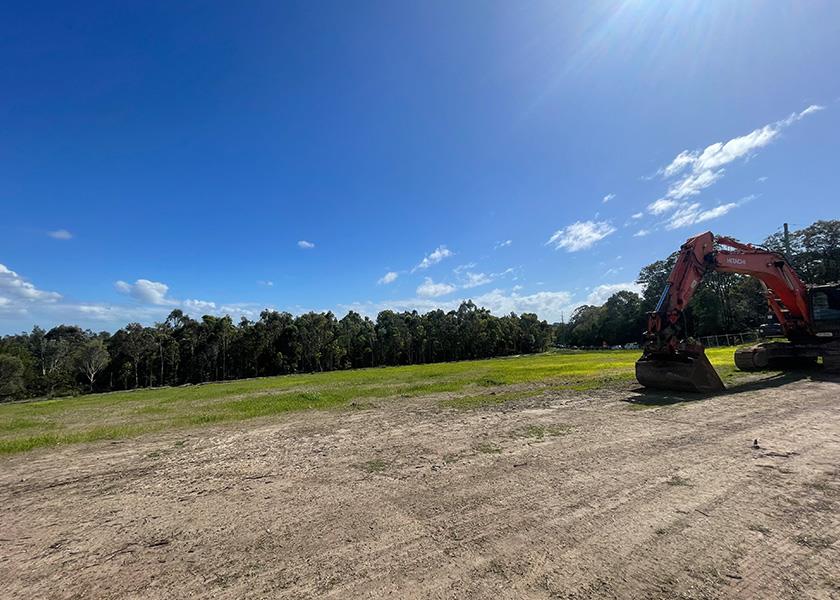 excavator on land