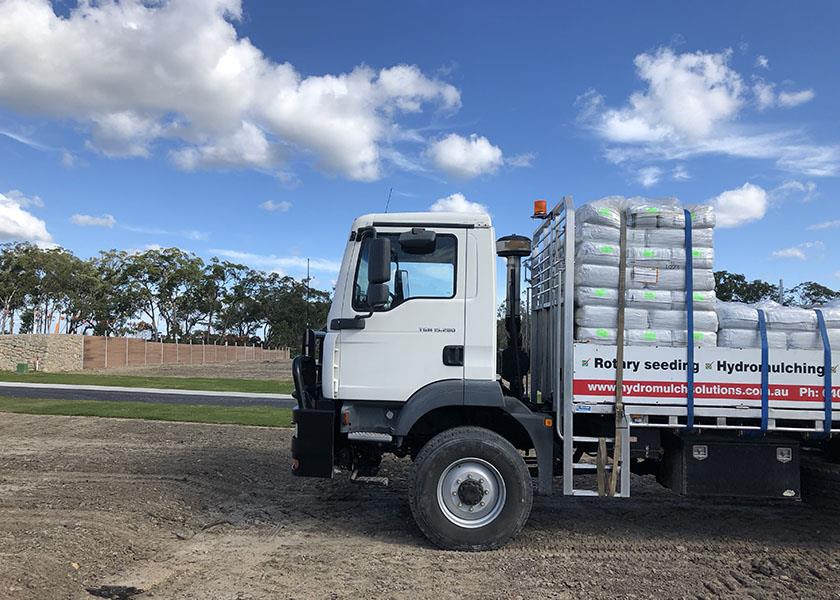 truck carrying seeds